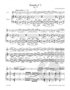 Sonate Nr. 1 in d-Moll op. 75 von Camille Saint-Saëns 