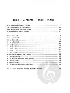 15 Improvisations von Francis Poulenc 