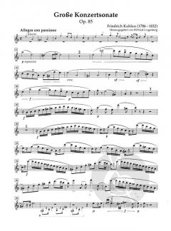 Grosse Konzertsonate op. 85 von Kuhlau Friedrich 