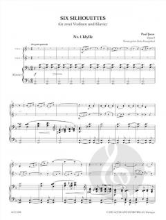 6 Silhouettes op. 9 von Paul Juon 