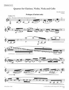 Quartet for Clarinet (in A), Violin, Viola and Cello von Ella Milch-Sheriff 