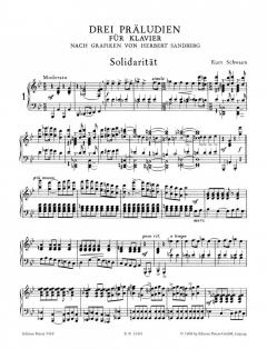 Drei Präludien nach Grafiken von Herbert Sandberg KSV 271 von Kurt Schwaen 