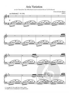 Aria Variation - arr. for Piano from K. 620 von Bhatti Vivian 