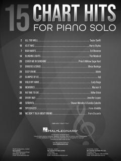 15 Chart Hits for Piano Solo 