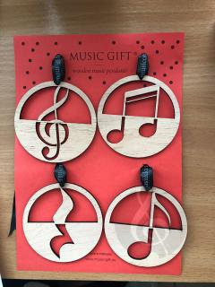 Christbaum-Anhänger aus Holz (4 Stück) 