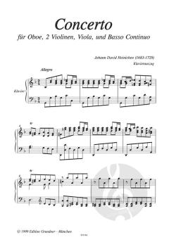 Konzert g-Moll für Oboe, Streicher von Johann David Heinichen im Alle Noten Shop kaufen