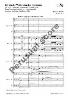 Ich bin der Welt abhanden gekommen  von Gustav Mahler 