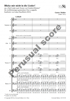 Blicke mir nicht in die Lieder!  von Gustav Mahler 