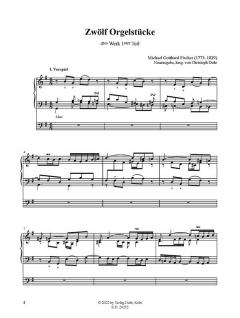 12 Orgelstücke op. 4/1 (1802) von Michael Gotthard Fischer im Alle Noten Shop kaufen