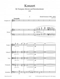 Konzert für Trompete, Klavier und Streichorchester von Harald Genzmer im Alle Noten Shop kaufen (Partitur)