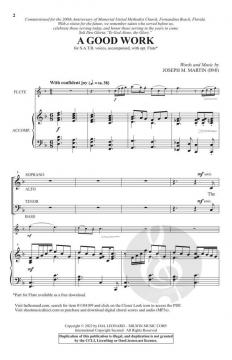 A Good Work von Joseph M. Martin 