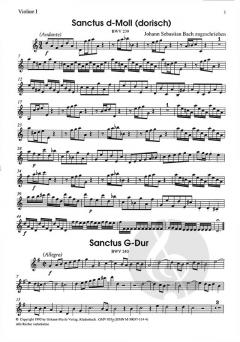Sanctus in d-Moll und G-Dur BWV 239 und 240 von Johann Sebastian Bach 