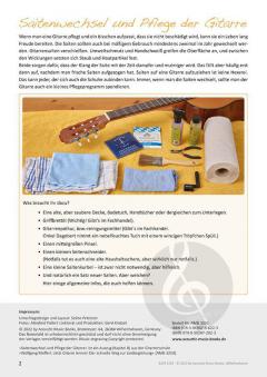 Saitenwechsel und Pflege der Gitarre von Wolfgang Meffert 