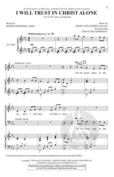 I Will Trust in Christ Alone von Mary Ann Cooper 