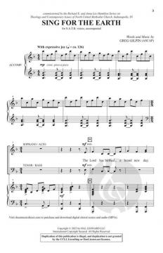 Sing for the Earth von Greg Gilpin 