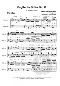 Englische Suite Nr. 2 von Johann Sebastian Bach 