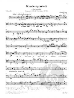 Klavierquartett Nr. 2 g-moll op. 45 von Gabriel Fauré 