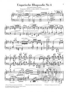 Ungarische Rhapsodie Nr. 4 von Franz Liszt 