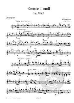 Sonate e-moll op. 3 Nr. 6 von Niccolò Paganini 