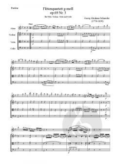 Flötenquartett  g-moll op.69 von Georg Schneder 