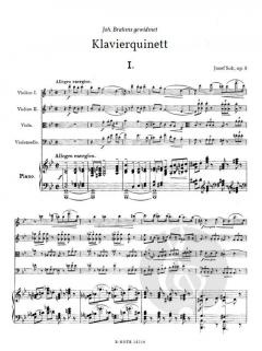 Klavierquintett g-Moll op. 8 von Josef Suk 