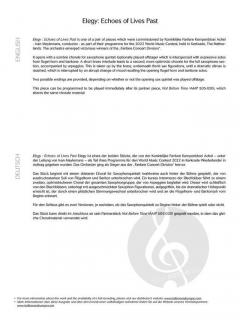 Elegy: Echoes of Lives Past von Philip Sparke 