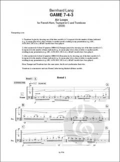 GAME 7-4-3  von Bernhard Lang 