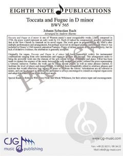 Toccata und Fuge d-Moll BWV 565 von Johann Sebastian Bach 