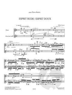 Esprit rude / Esprit doux I von Elliott Carter für Flöte und Klarinette im Alle Noten Shop kaufen