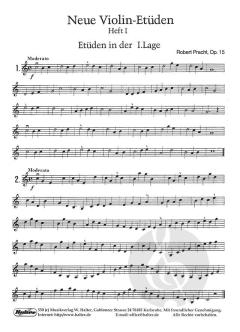 Neue Violin Etüden Heft 1 von Robert Pracht im Alle Noten Shop kaufen