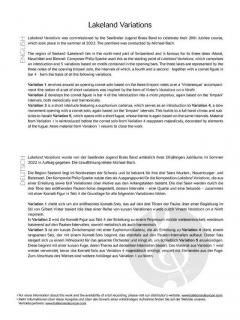 Lakeland Variations von Philip Sparke 