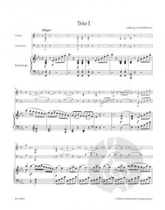 Trios op. 1 von Ludwig van Beethoven 