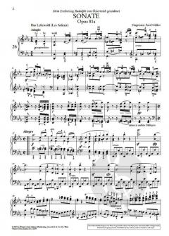 Klaviersonate op. 81a von Ludwig van Beethoven im Alle Noten Shop kaufen
