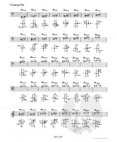 Grifftabelle für Fagott mit Trillergriffen (Heinz Riedelbauch) 