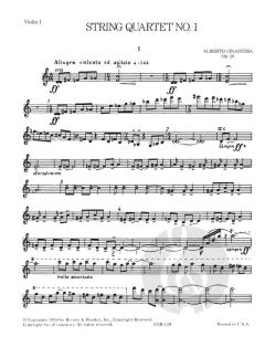 Streichquartett Nr. 1 op. 20 von Alberto E. Ginastera im Alle Noten Shop kaufen (Stimmensatz)