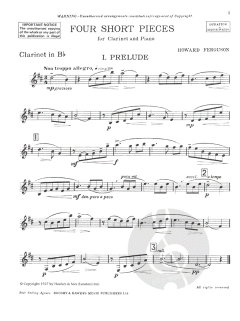 Vier kurze Stücke von Howard Ferguson 