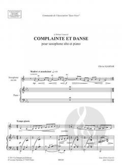 Complainte et danse von Olivier Kaspar 