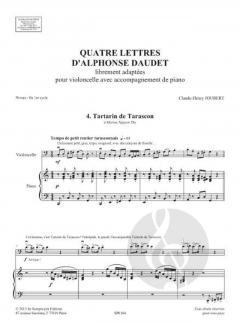 4 lettres d'Alphonse Daudet 4 von Claude-Henry Joubert 