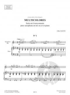 Multicolores (suite en 6 mvts) von Gilles Martin 