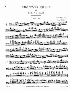 86 Etudes For String Bass 1 von Josef Hrabé 