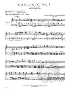 Violin Concerto No. 3 G major K.216 von Wolfgang Amadeus Mozart im Alle Noten Shop kaufen