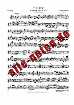 Duett D-Dur op. 102 Hob.III/30 von Joseph Haydn 