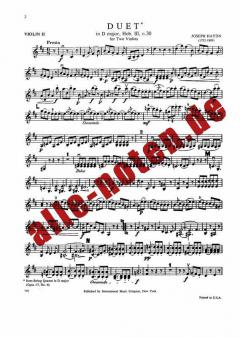 Duett D-Dur op. 102 Hob.III/30 von Joseph Haydn 