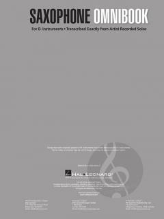 Saxophone Omnibook for E-Flat Instruments 