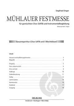 Mühlauer Festmesse - Paket Bläser (SATB) 