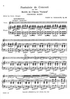 Carmen op. 25 von Pablo de Sarasate 