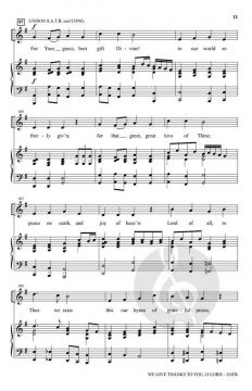 We Give Thanks to You, O Lord 