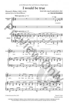 I would be true von Mack Wilberg 