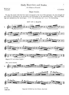 Daily Exercises and Scales for Flute or Piccolo von Gabriel Pares 