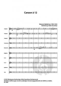 Canzon à 12 von Giovanni Gabrieli 